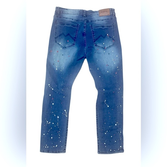 MAISON ARTICLE 👖Dark Blue Splatter Men's Jeans - Picture 2 of 6